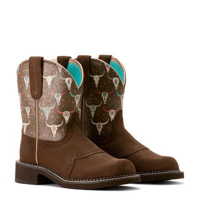 Ariat Womens Fat Baby Heritage Farrah Barley/Boho Skull Print