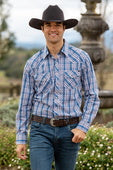 PURE WESTERN MENS BOLT CHECK L/S SHIRT