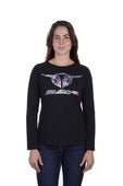 BULLZYE WMNS WILDFLOWER LS TEE