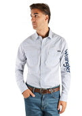 WRANGLER MENS DANIEL PRINT WESTERN L/S SHIRT