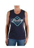 BULLZYE WMNS DIAMOND TANK - NAVY