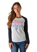 BULLZYE WMNS SUNSET STEER L/S RAGLAN TEE