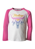 BULLZYE GIRLS SUNSET STEER L/S RAGLAN TEE