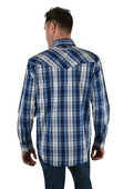 WRANGLER MENS SHANE CHECK LOGO WESTERN L/S SHIRT