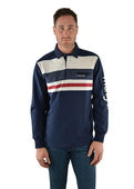 WRANGLER MENS NORMAN STRIPE RUGBY