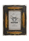 PURE WESTERN SILVER EDGE FISHING PICTURE FRAME 4X6