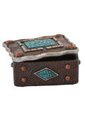 PURE WESTERN TURQUOISE MOSAIC JEWELLERY BOX