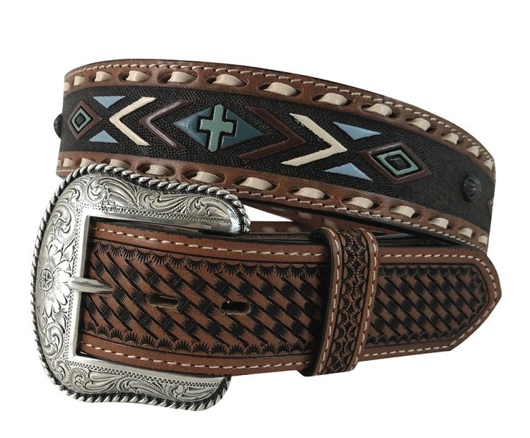 ROPER MNS BELT LEATHER NAVAJO 8639500