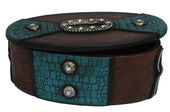 PURE WESTEN OVAL SNAKESKIN & BLING LARGE JEWELLERY BOX