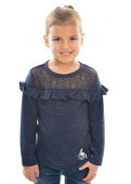 PURE WESTERN GIRLS EVIE LACE YOKE TOP