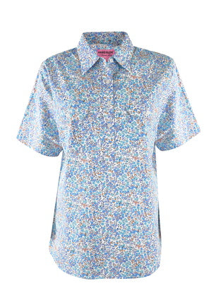 HARD SLOG  WMNS HALF PLACKET S/S SHIRT