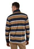 THOMAS COOK MENS SUTHERLAND STRIPE QTR ZIP RUGBY