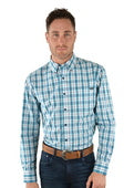 PURE WESTERN MENS ARCHER CHECK BUTTON L/S SHIRT