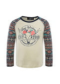 PURE WESTERN GIRLS MIRANDA L/S BASEBALL TEE