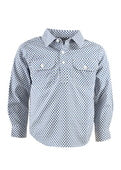 HARD SLOG KIDS CHARLIE 1/2 BUTTON L/S SHIRT