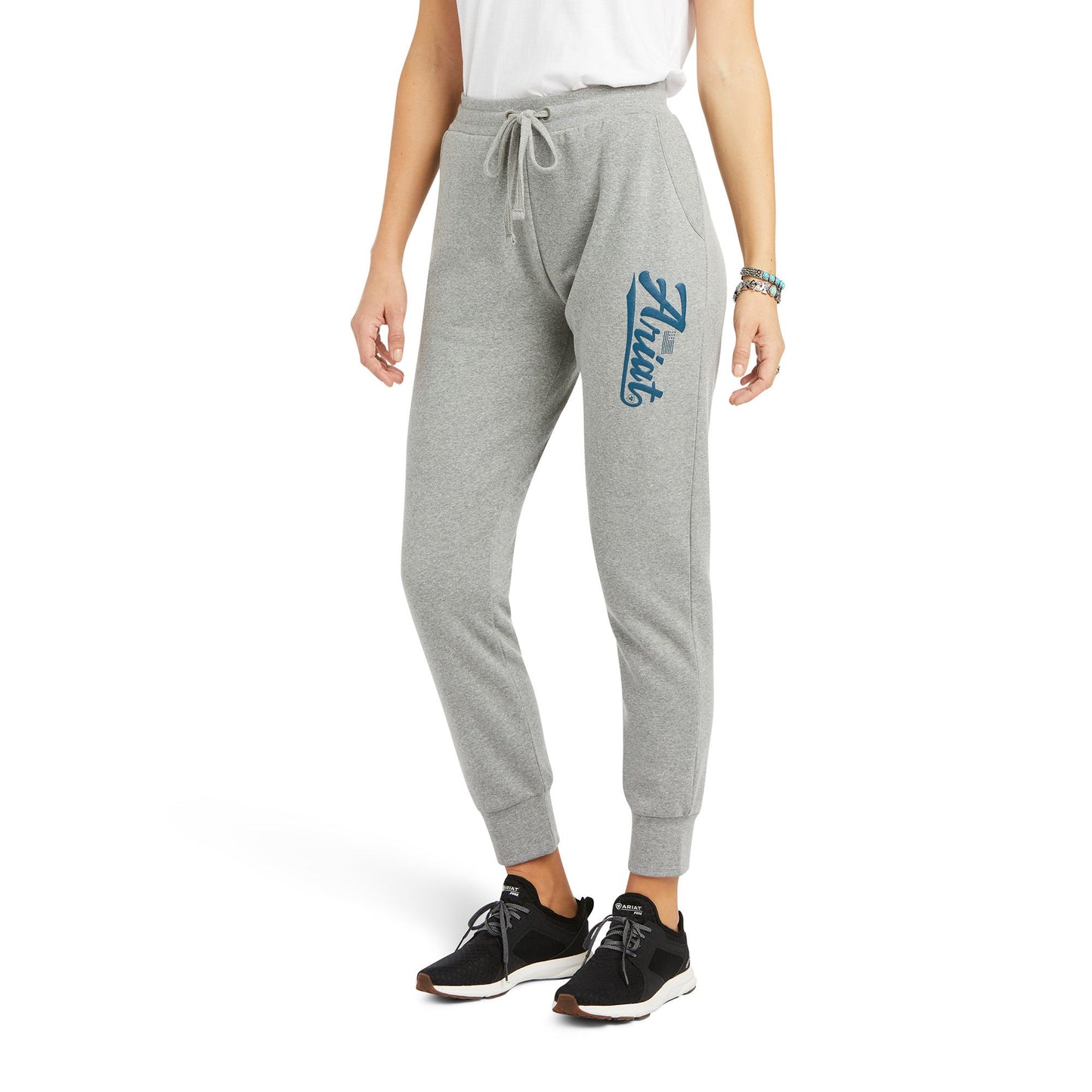 ARIAT WMNS REAL ARIAT JOGGER SWEATPANTS HEATHER GREY