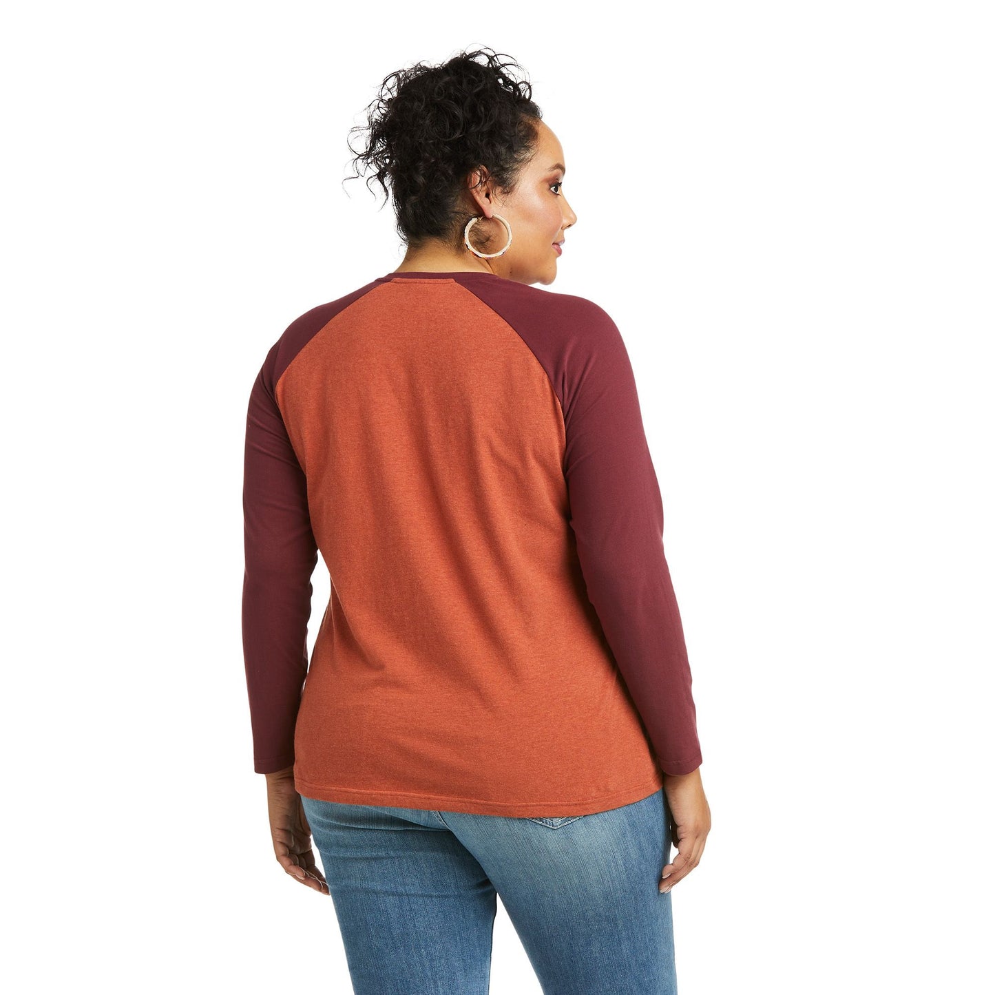 ARIAT WMNS REAL LOOP BASEBALL LS T SHIRT