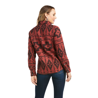 ARIAT WMNS REAL SHACKET SHIRT JACKET MARSALA