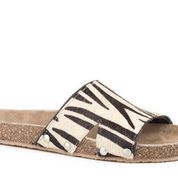 ROPER WMNS DESTINY ZEBRA PRINT LEATHER SLIDES