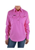 BULLZYE WMNS HALF PLACKET WORK SHIRT