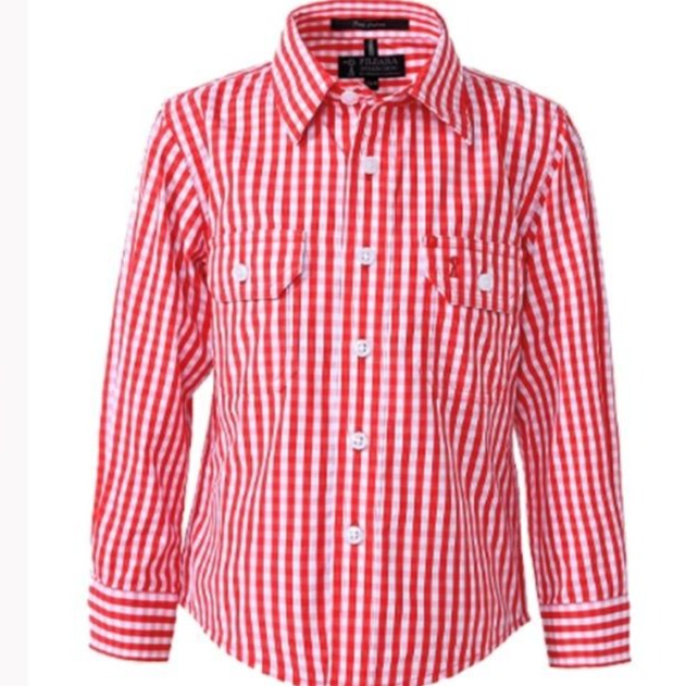 PILBARA KIDS L/S CHECK  SHIRT RMPC001