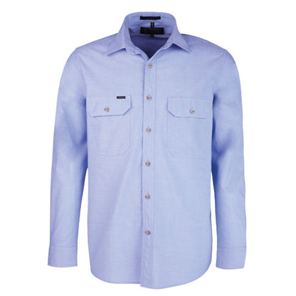 PILBARA MENS CHAMBRAY L/S SHIRT