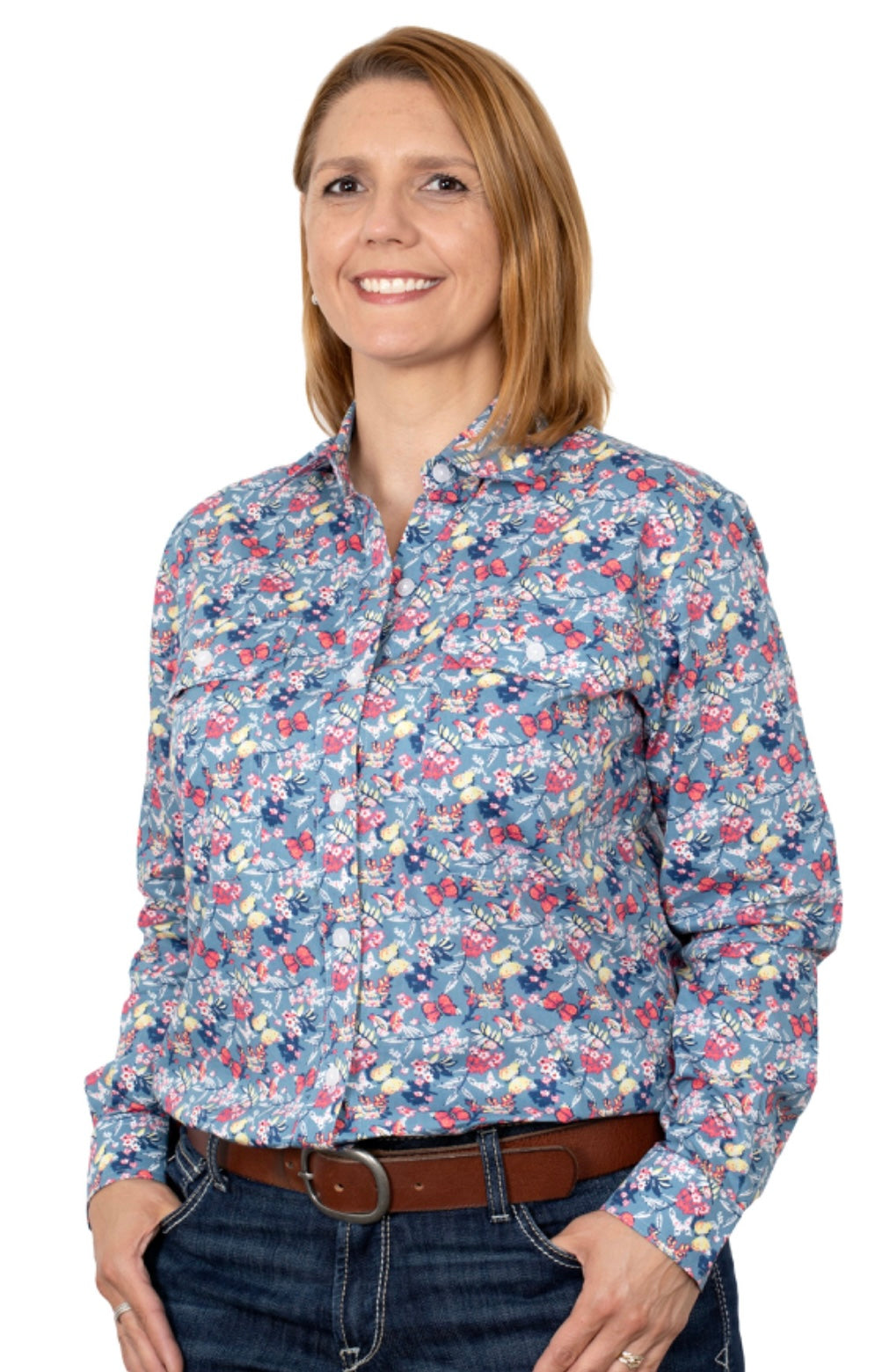 JUST COUNTRY WMNS ABBEY SHIRT WWLS2237