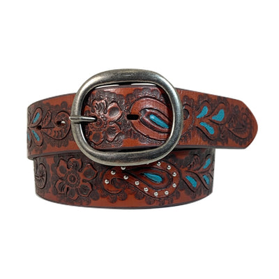 ROPER WMNS BELT PAISLEY FLORAL TOOLED BELT