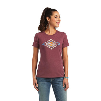 ARIAT WMNS SOL BURGUNDY TEE