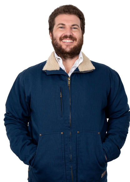 JUST COUNTRY MENS DIAMANTINA SHERPA JACKET NAVY